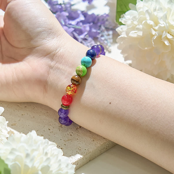 Bracciale con ametista Olivenorma Chakra
