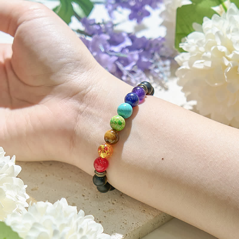 Bracciale Olivenorma Chakra in onice nero