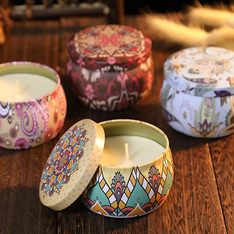 Olivenorma Candela di soia naturale con fiori secchi Aromaterapia di cristallo