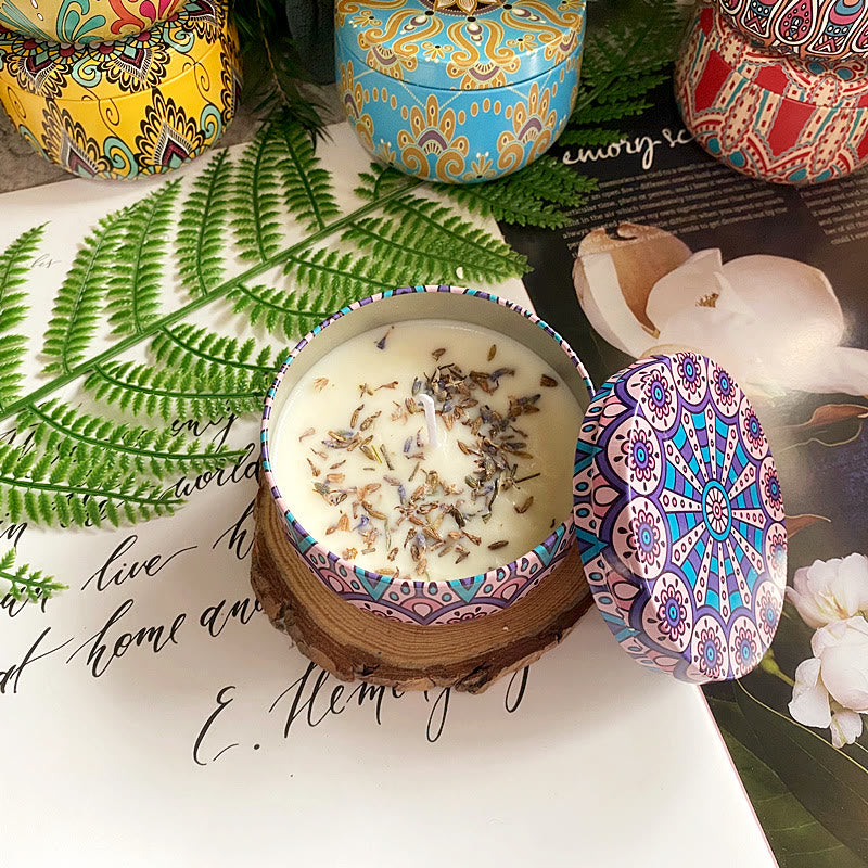 Olivenorma set 4 pezzi di candele profumate aromaterapia cristalli naturali