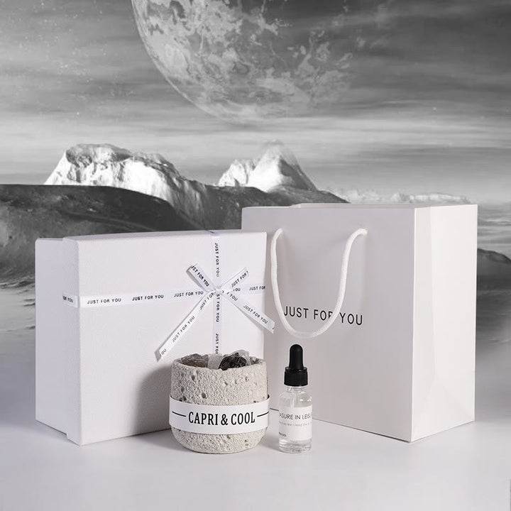 Olivenorma Essential Oil Crystal Diffuser Gift Set Cristallo Aromaterapia