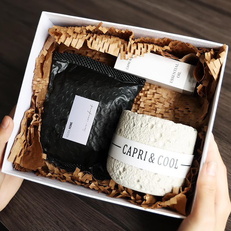 Olivenorma Essential Oil Crystal Diffuser Gift Set Cristallo Aromaterapia