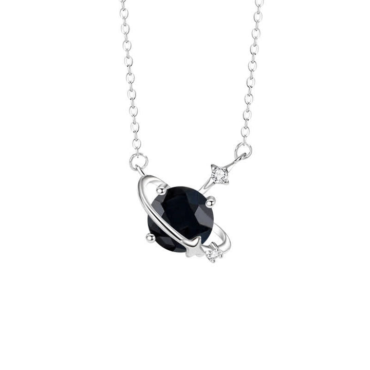 Collana in argento sterling con ciondolo pianeta in zircone colorato Olivenorma