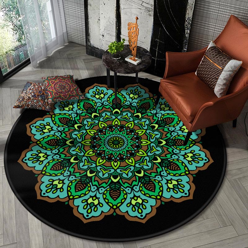 Tappeto Olivenorma Boho Round Area Tappeto Mandala