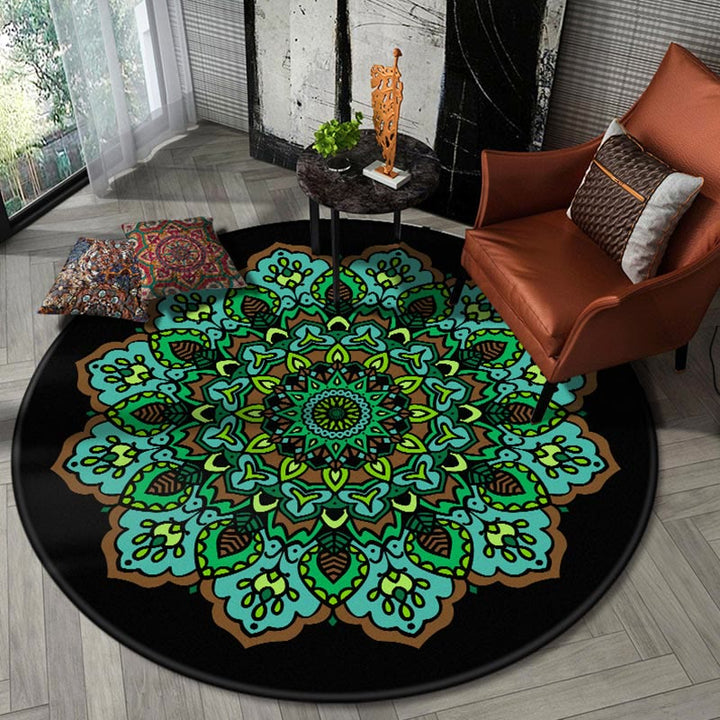 Tappeto Olivenorma Boho Round Area Tappeto Mandala
