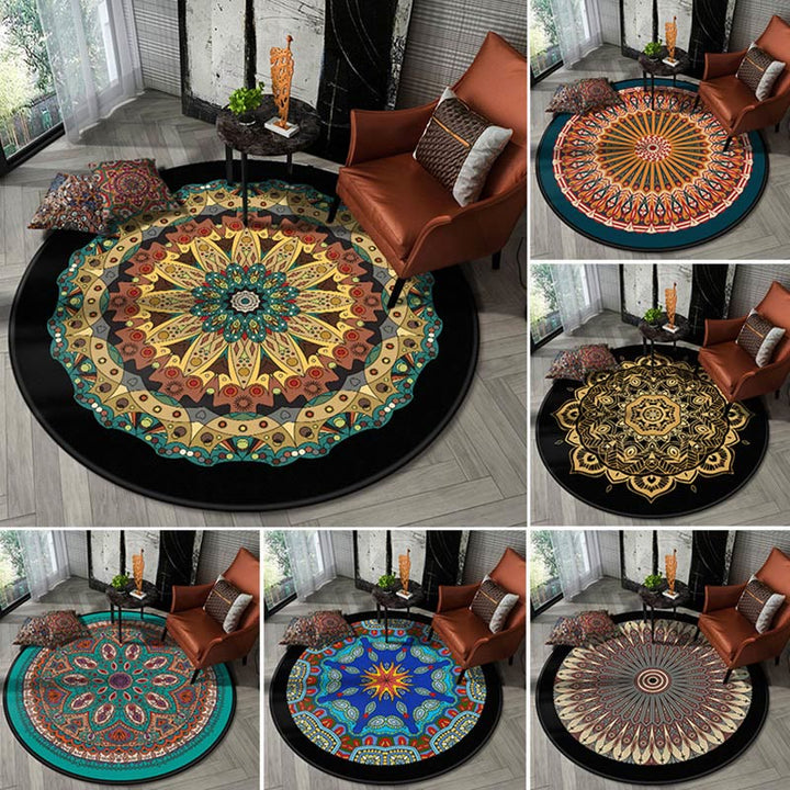 Tappeto Olivenorma Boho Round Area Tappeto Mandala