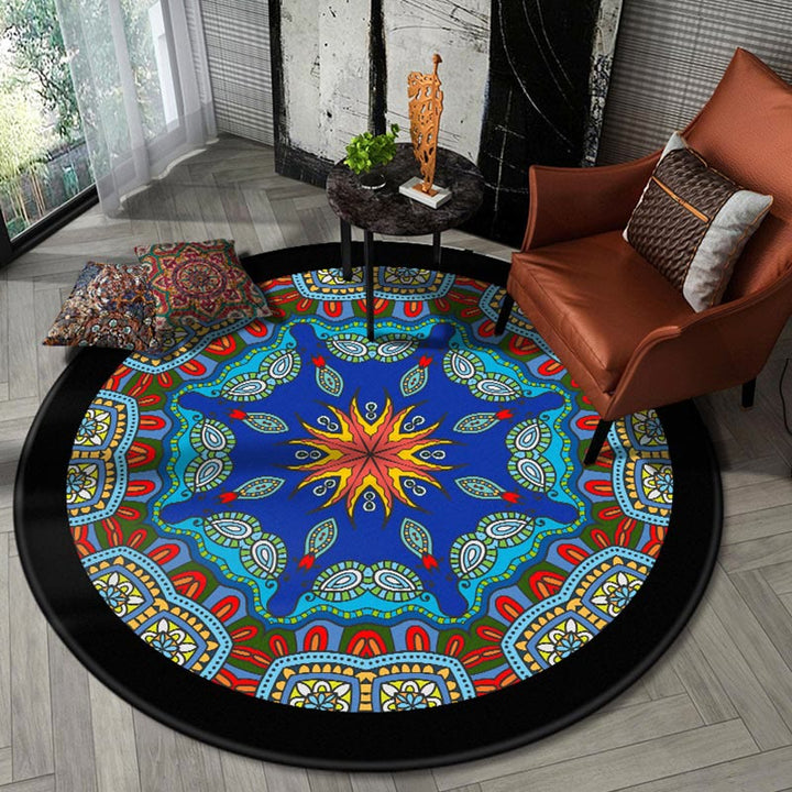 Tappeto Olivenorma Boho Round Area Tappeto Mandala