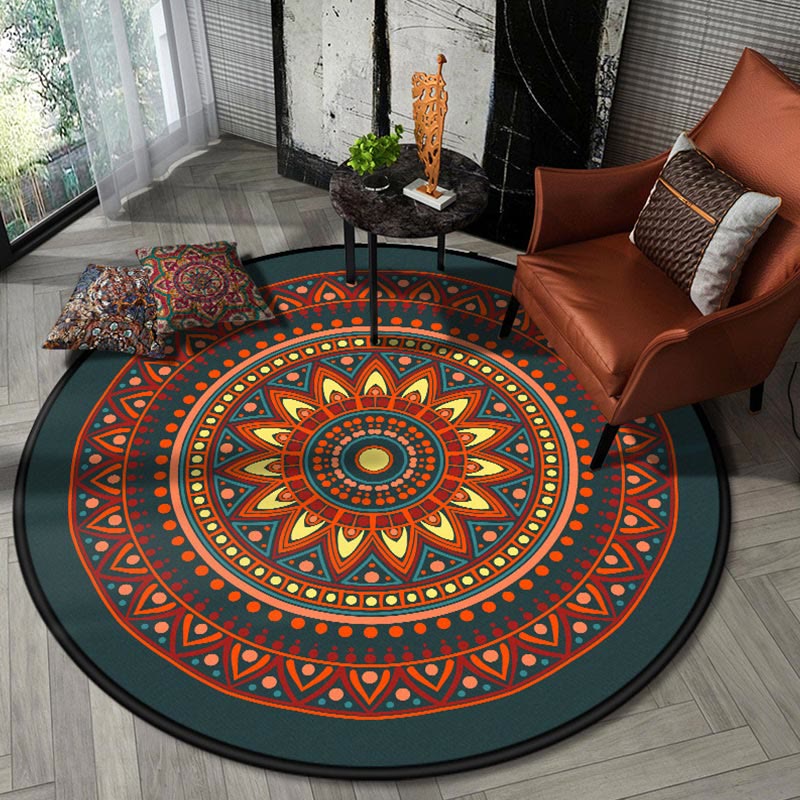 Tappeto Olivenorma Boho Round Area Tappeto Mandala