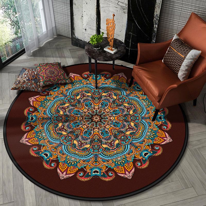 Tappeto Olivenorma Boho Round Area Tappeto Mandala