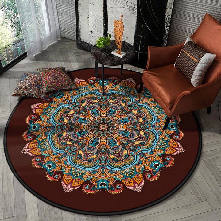 Tappeto Olivenorma Boho Round Area Tappeto Mandala