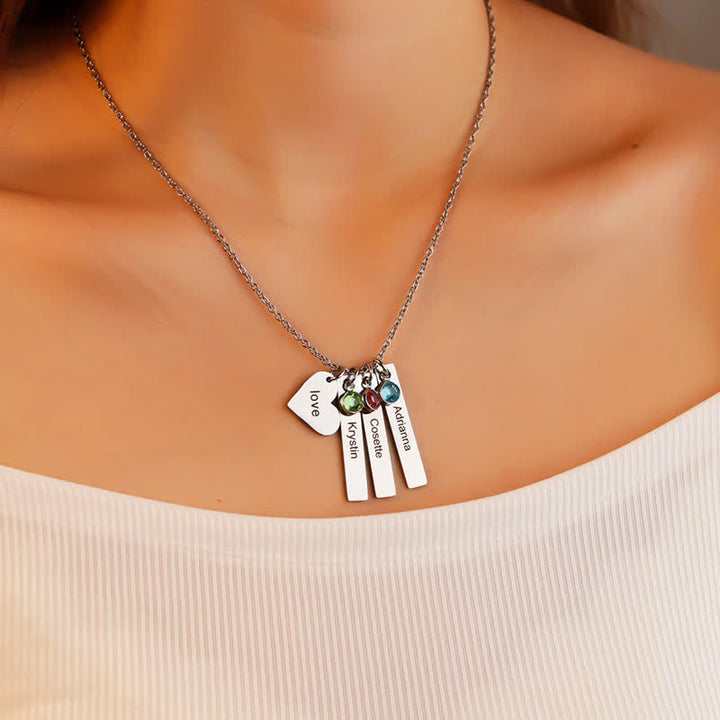 Collana con ciondolo a forma di cuore quadrato in acciaio inossidabile Olivenorma