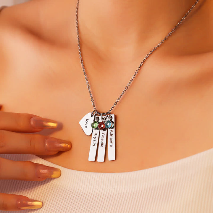 Collana con ciondolo a forma di cuore quadrato in acciaio inossidabile Olivenorma