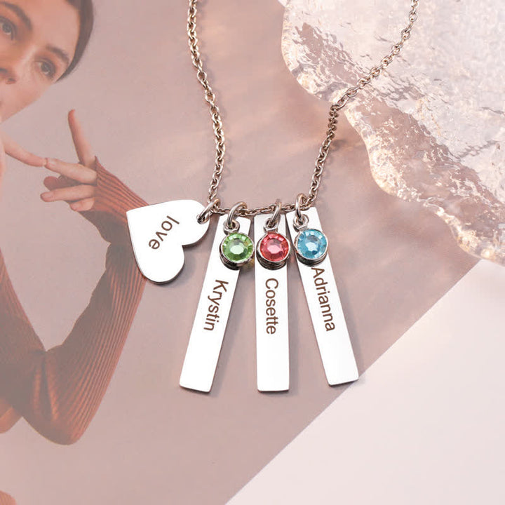 Collana con ciondolo a forma di cuore quadrato in acciaio inossidabile Olivenorma