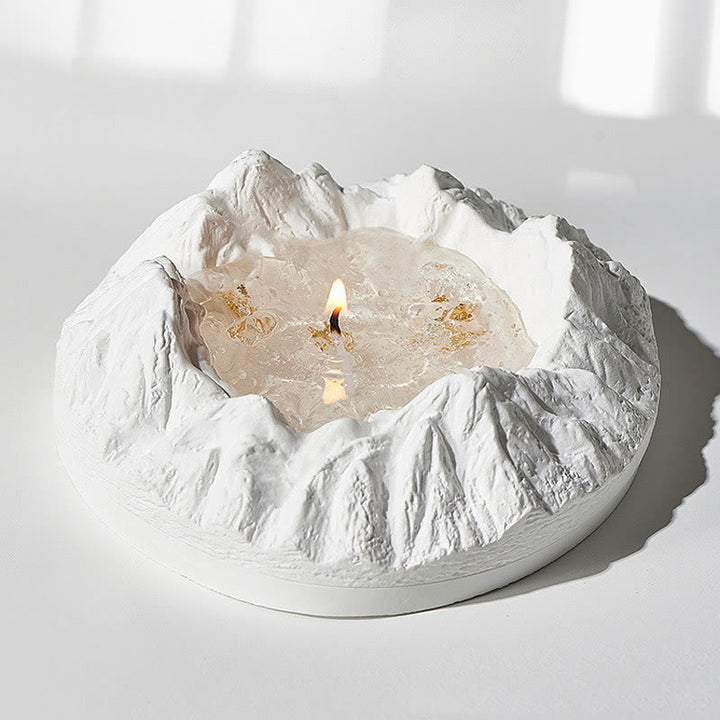 Candela aromaterapica di cristallo curativo a forma di montagna Olivenorma