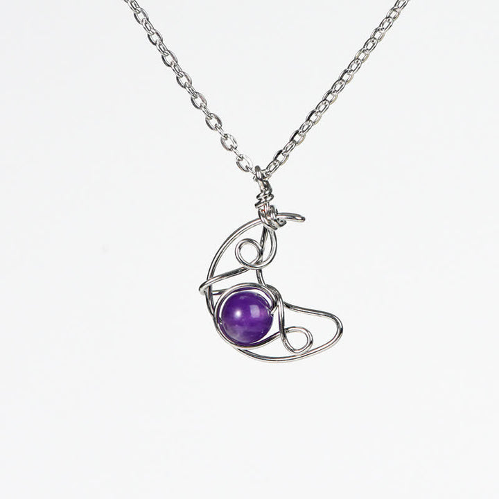 Collana con ciondolo Sole Luna in pietra naturale Olivenorma