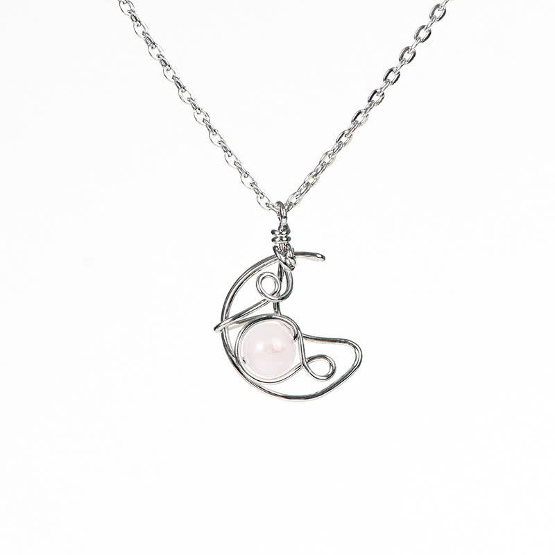Collana con ciondolo Sole Luna in pietra naturale Olivenorma