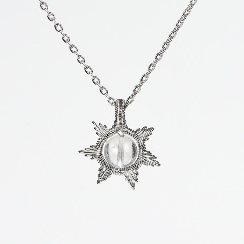 Collana con ciondolo Sole Luna in pietra naturale Olivenorma