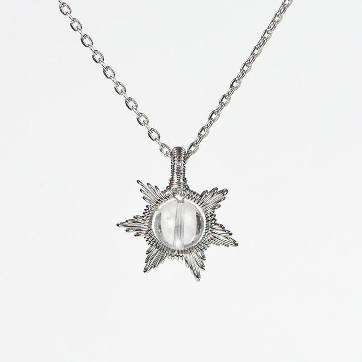 Collana con ciondolo Sole Luna in pietra naturale Olivenorma