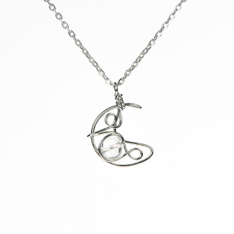 Collana con ciondolo Sole Luna in pietra naturale Olivenorma