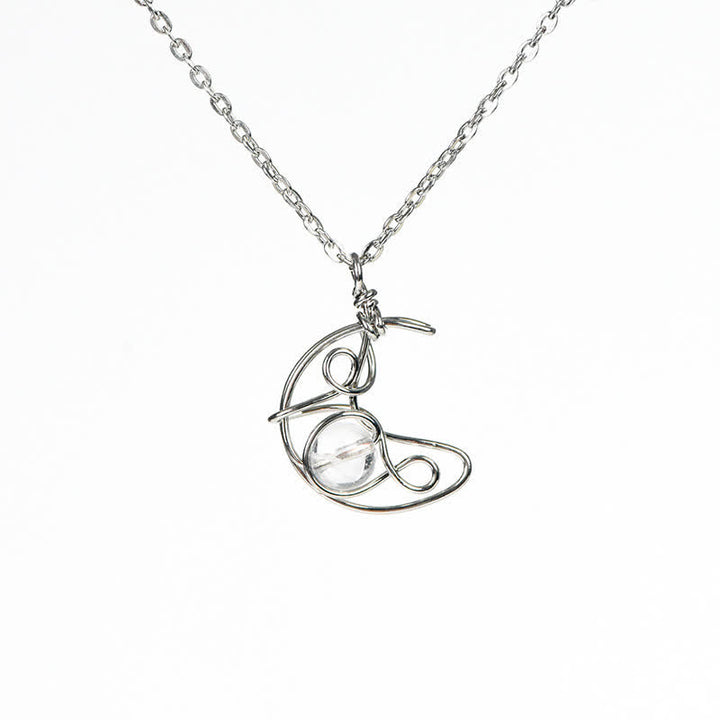 Collana con ciondolo Sole Luna in pietra naturale Olivenorma