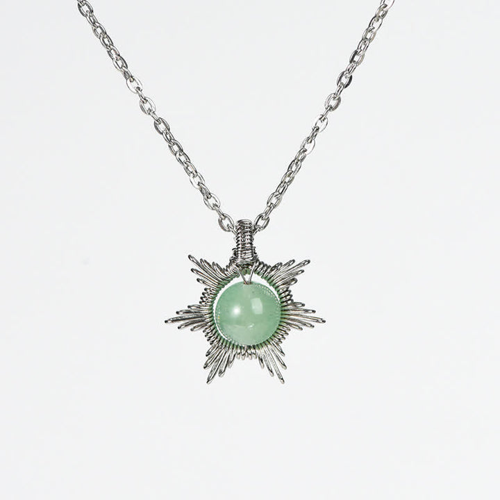Collana con ciondolo Sole Luna in pietra naturale Olivenorma