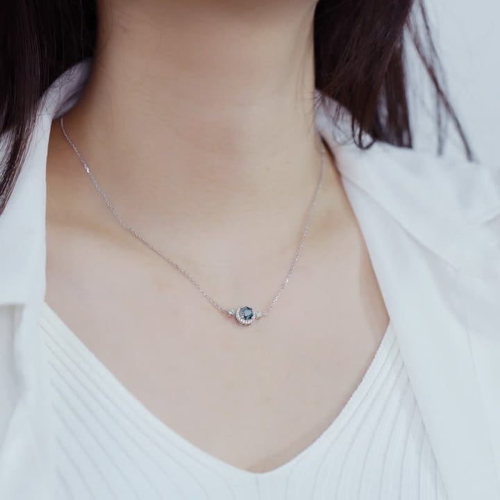 Collana con ciondolo in agata muschiata naturale Olivenorma