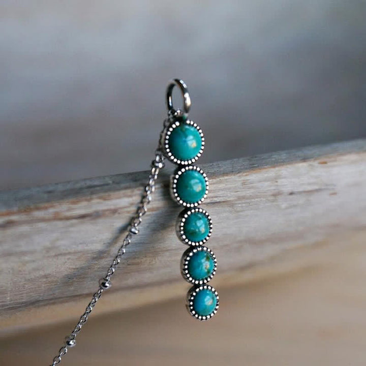 Collana con ciondolo a forma di pisello turchese Olivenorma