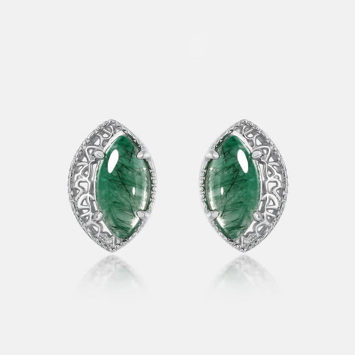 Olivenorma orecchini collana anello set di gioielli in agata muschiata argento