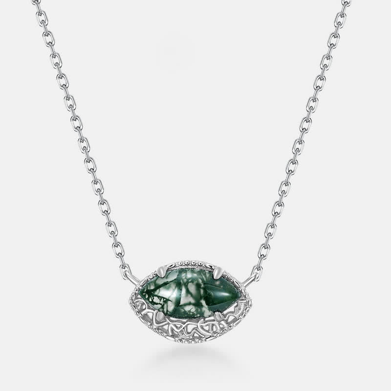 Olivenorma orecchini collana anello set di gioielli in agata muschiata argento