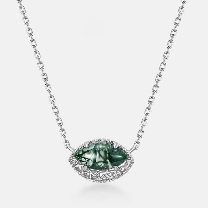 Olivenorma orecchini collana anello set di gioielli in agata muschiata argento