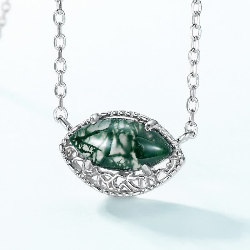 Olivenorma orecchini collana anello set di gioielli in agata muschiata argento