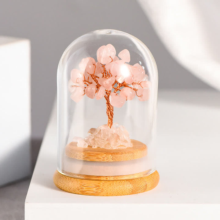Olivenorma Ghiaia di cristallo naturale Copertura in vetro Albero Feng Shui 