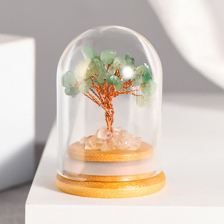 Olivenorma Ghiaia di cristallo naturale Copertura in vetro Albero Feng Shui 