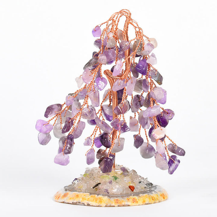 Olivenorma Base in cristallo naturale Salice Feng Shui Tree
