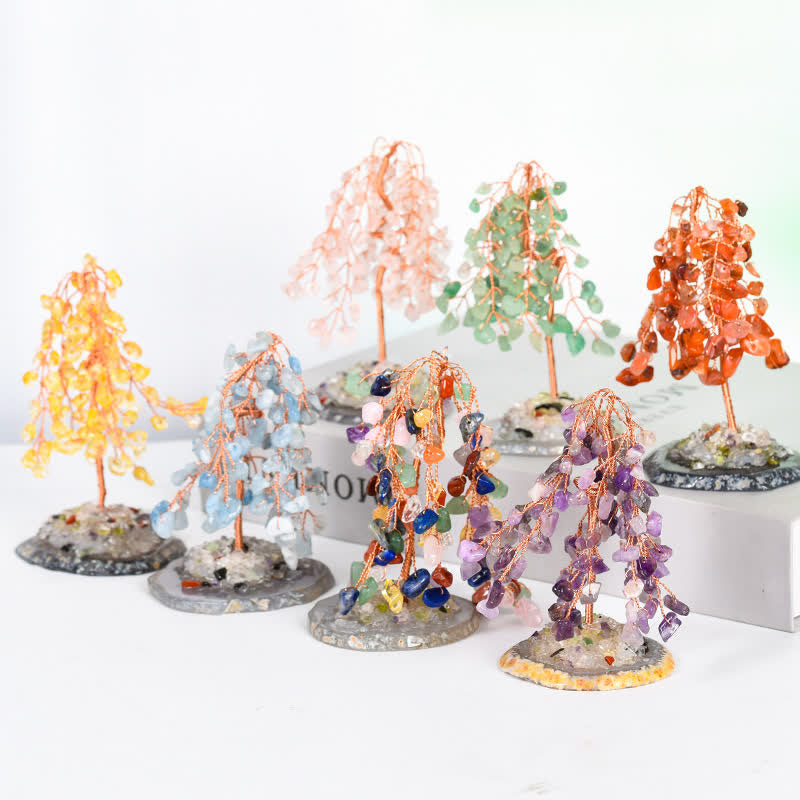 Olivenorma Base in cristallo naturale Salice Feng Shui Tree