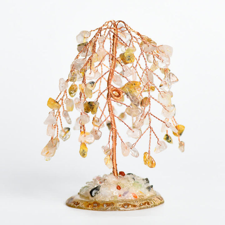 Olivenorma Base in cristallo naturale Salice Feng Shui Tree