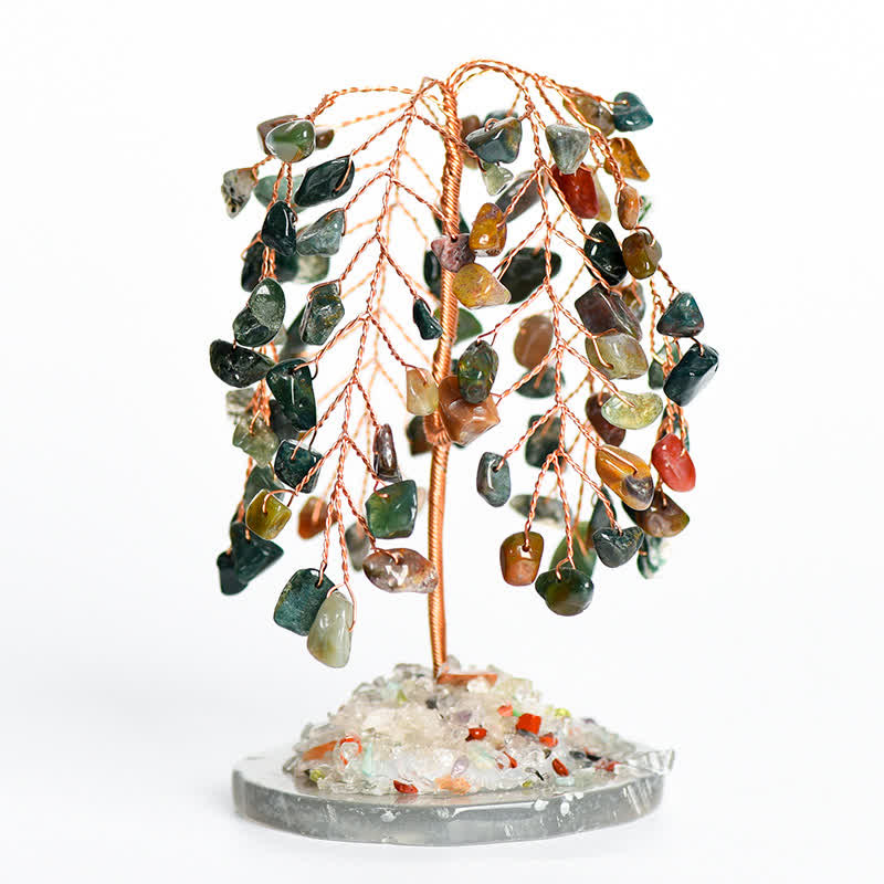 Olivenorma Base in cristallo naturale Salice Feng Shui Tree