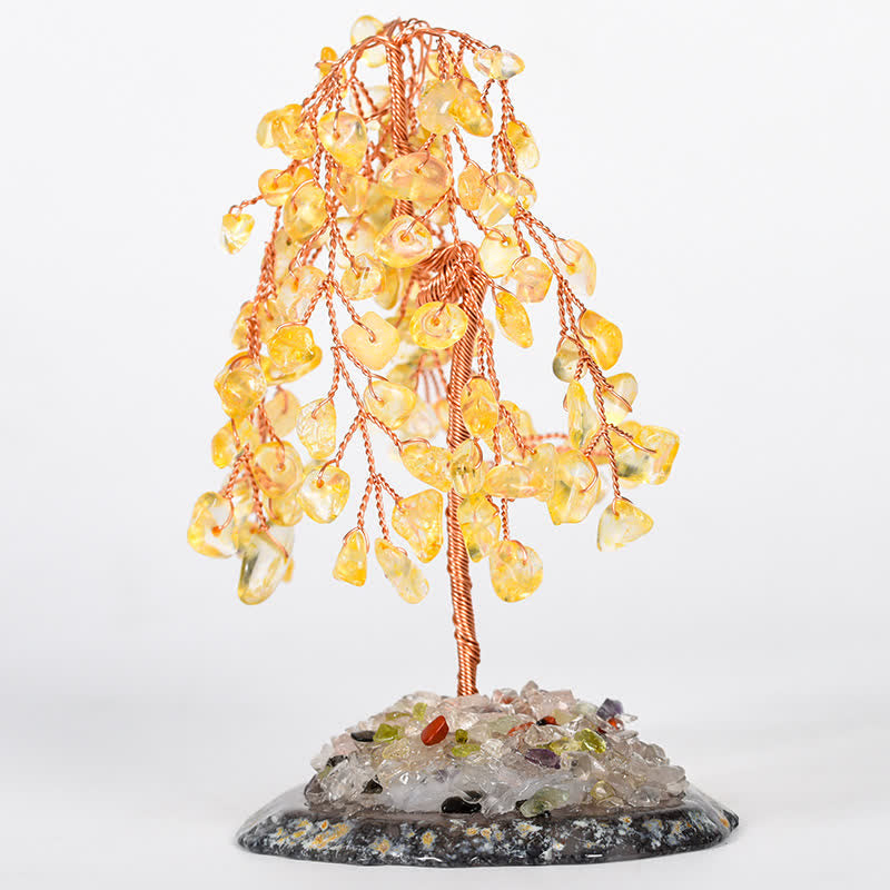 Olivenorma Base in cristallo naturale Salice Feng Shui Tree