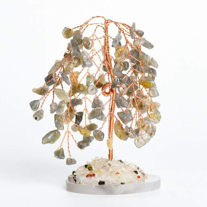 Olivenorma Base in cristallo naturale Salice Feng Shui Tree