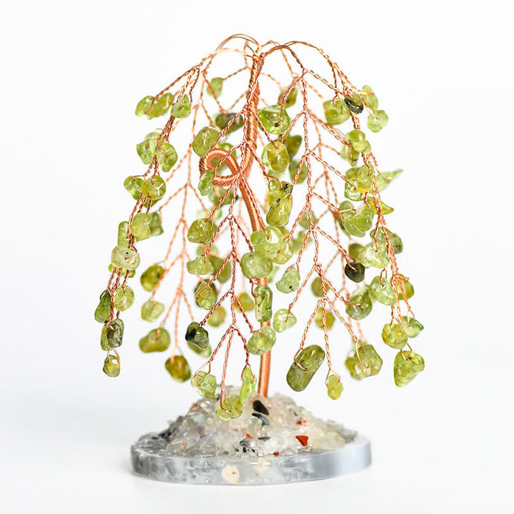 Olivenorma Base in cristallo naturale Salice Feng Shui Tree