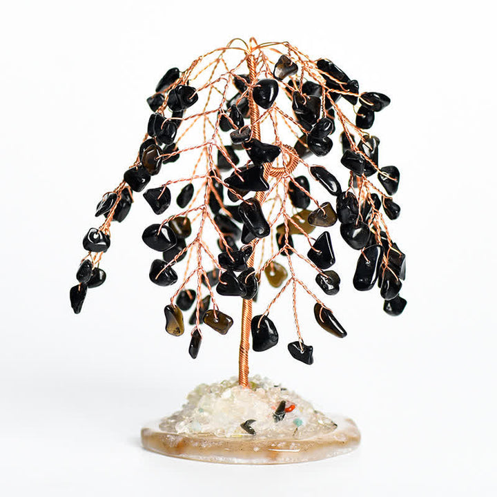Olivenorma Base in cristallo naturale Salice Feng Shui Tree