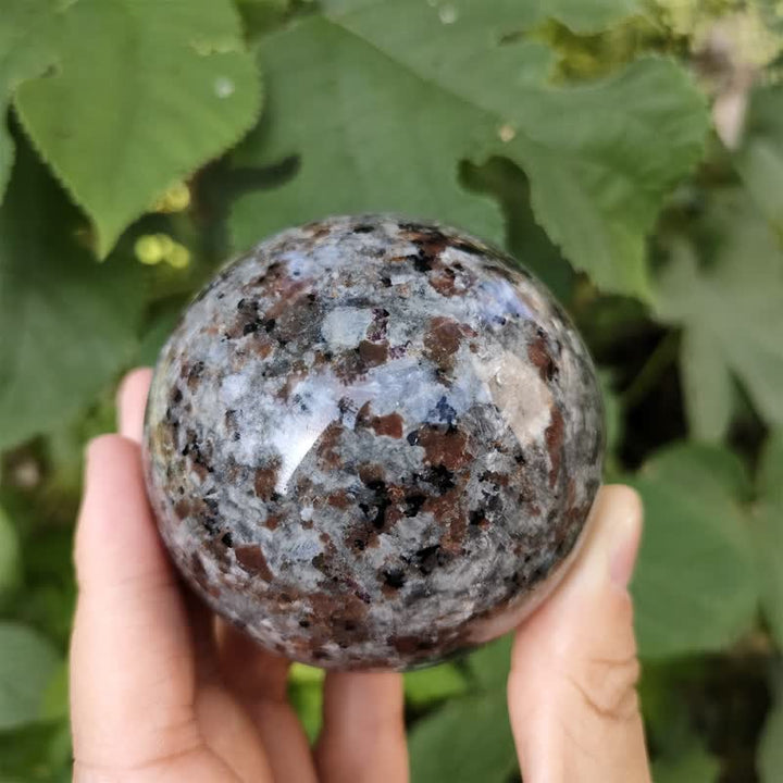 Olivenorma Set di 5 sfere di cristallo Yooperlite naturale