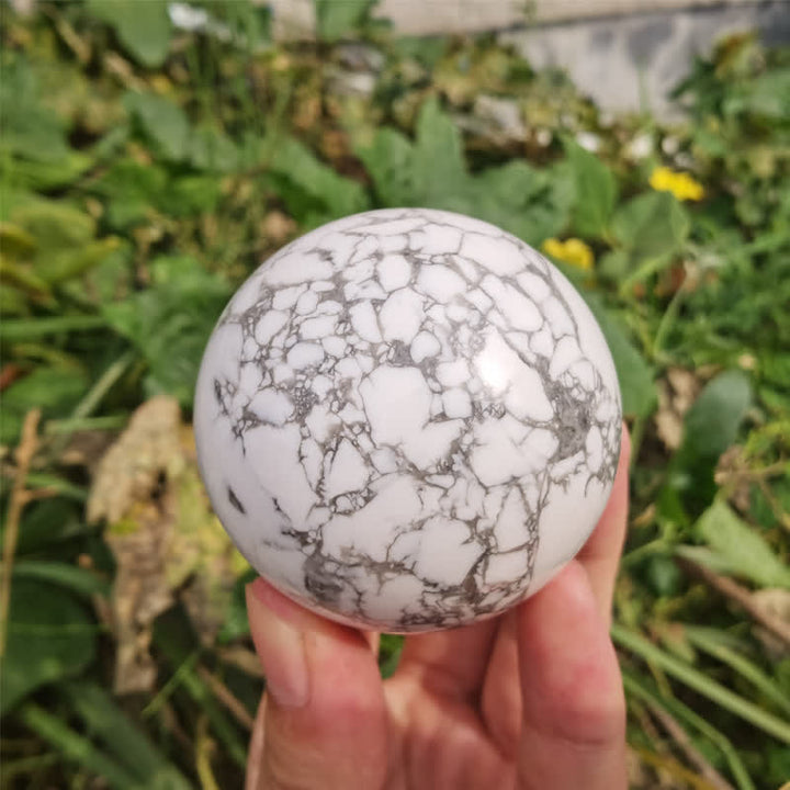 Olivenorma Sfera di cristallo turchese bianco naturale