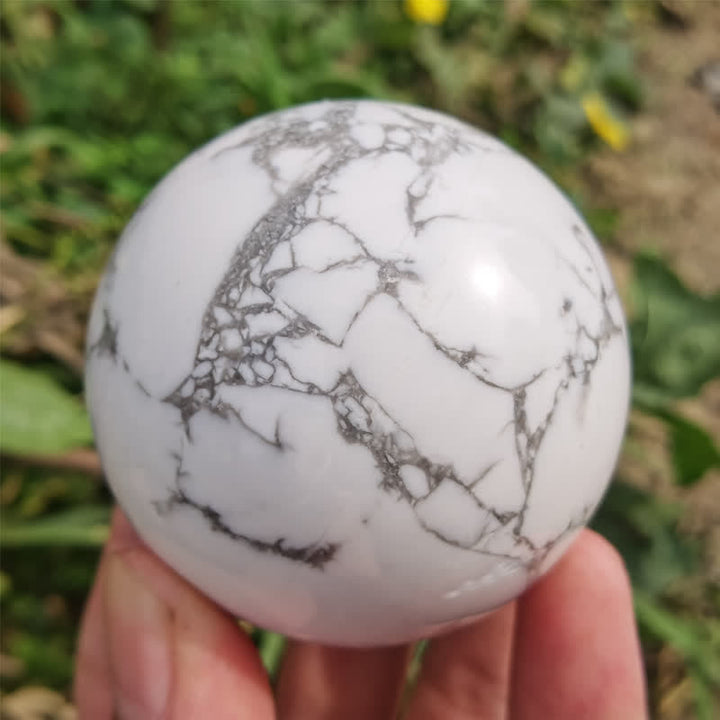 Olivenorma Sfera di cristallo turchese bianco naturale