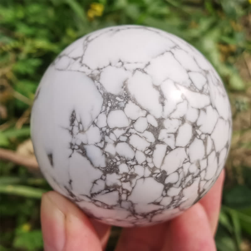 Olivenorma Sfera di cristallo turchese bianco naturale