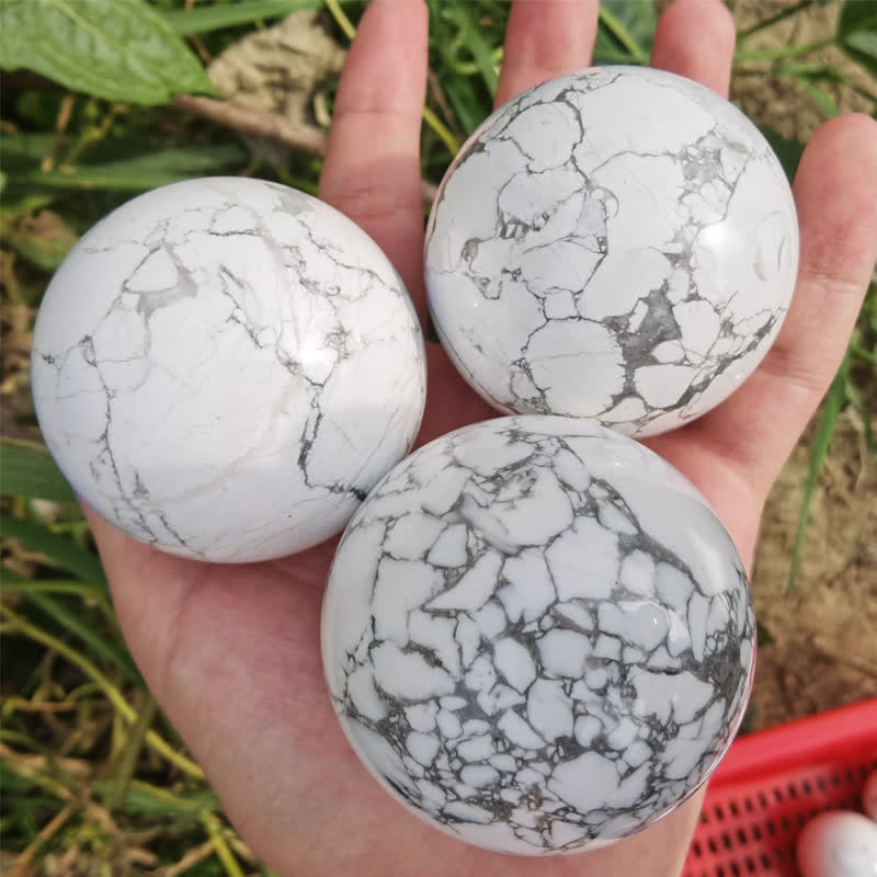 Olivenorma Sfera di cristallo turchese bianco naturale