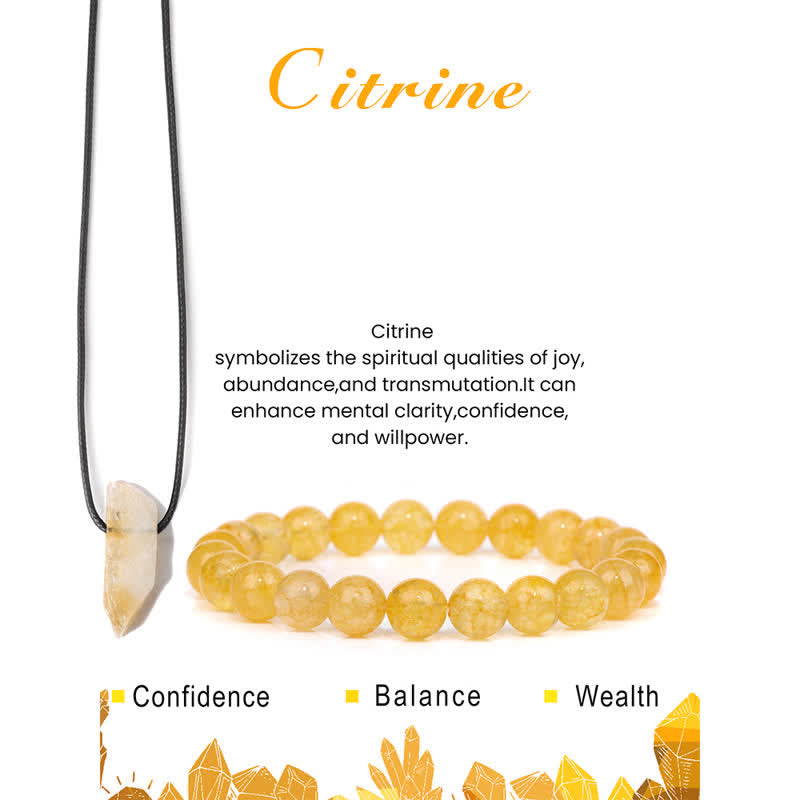 Olivenorma Collana con ciondolo in pietra naturale Bracciale con perline Set di gioielli