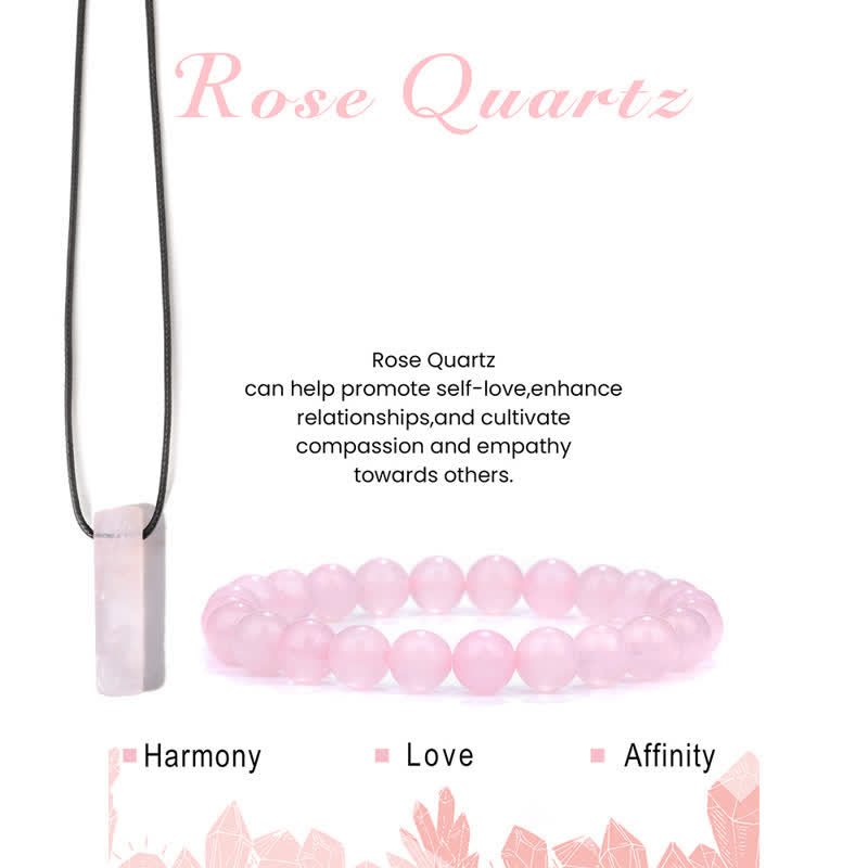 Olivenorma Collana con ciondolo in pietra naturale Bracciale con perline Set di gioielli