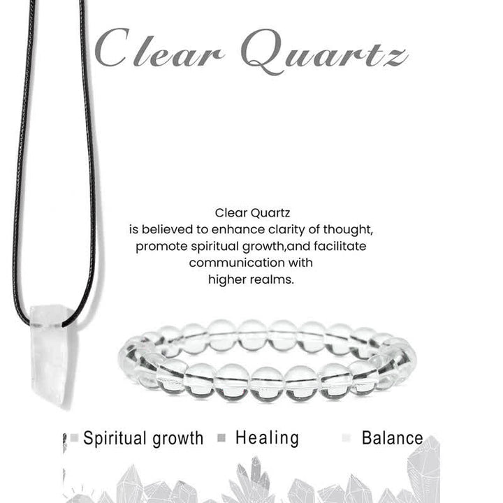 Olivenorma Collana con ciondolo in pietra naturale Bracciale con perline Set di gioielli