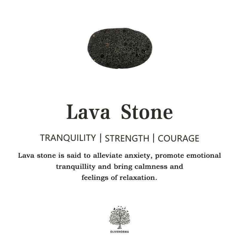 Braccialetto di perline da uomo in pietra lavica e labradorite nera Olivenorma - image 4